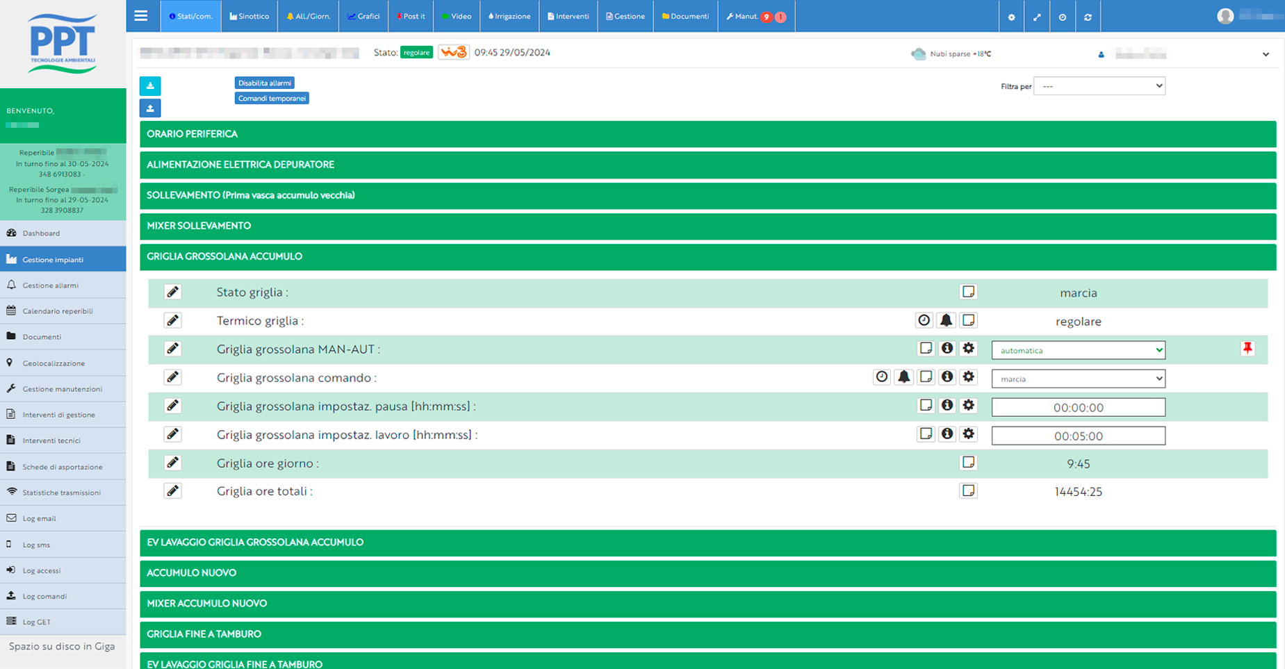 Gestione delle unità dell’impianto attraverso PPT Portal 3.0
