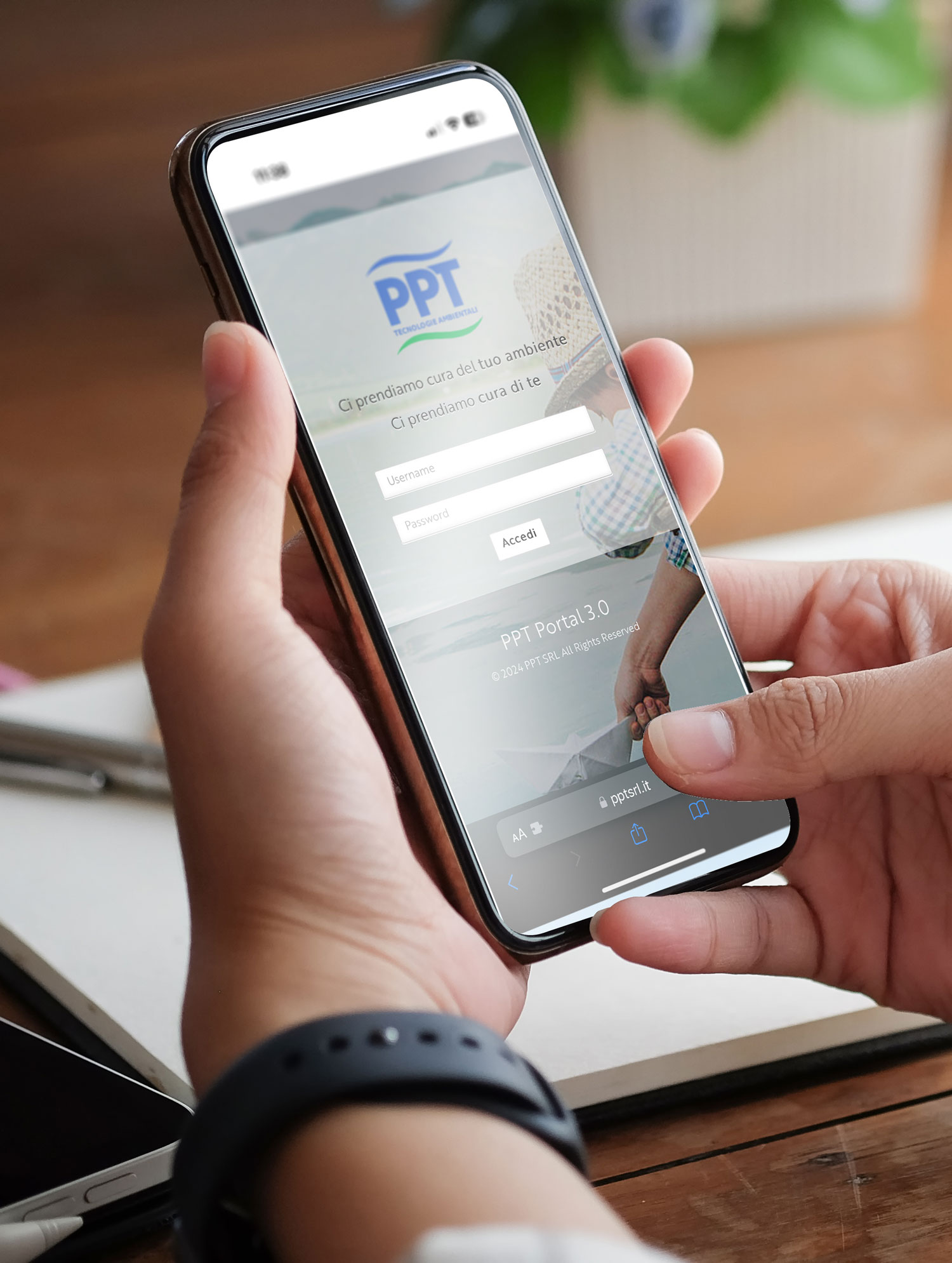 PPT Portal 3.0 visualizzato su smartphone